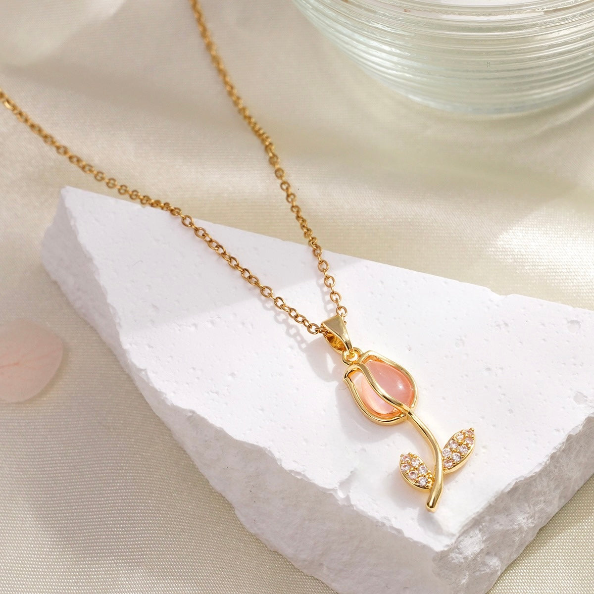 Cadena de tulipán salmon