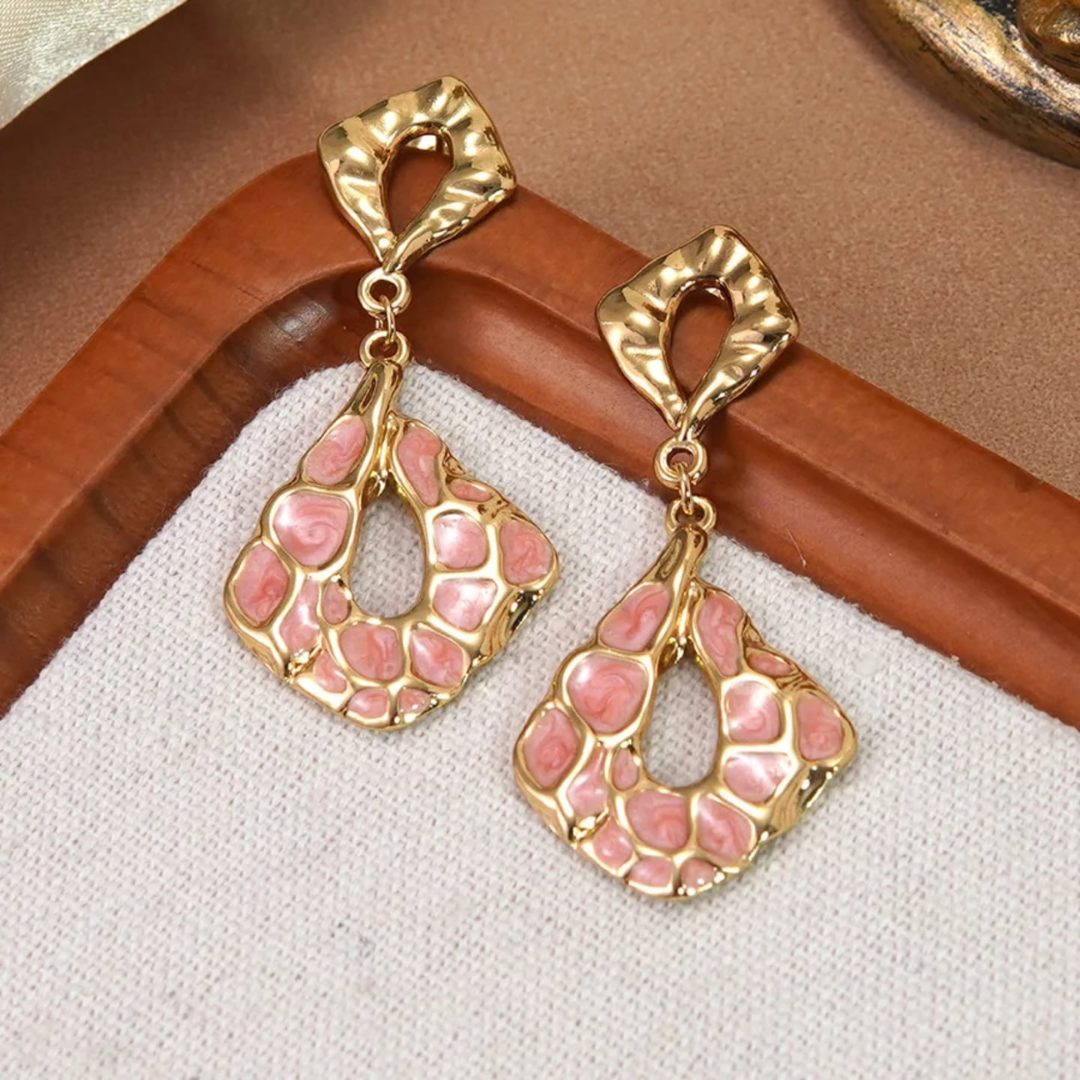 Aretes Mosaico Rosado