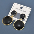 Aretes de circulo negro