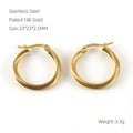 Aretes Argolla Trenzada Fina