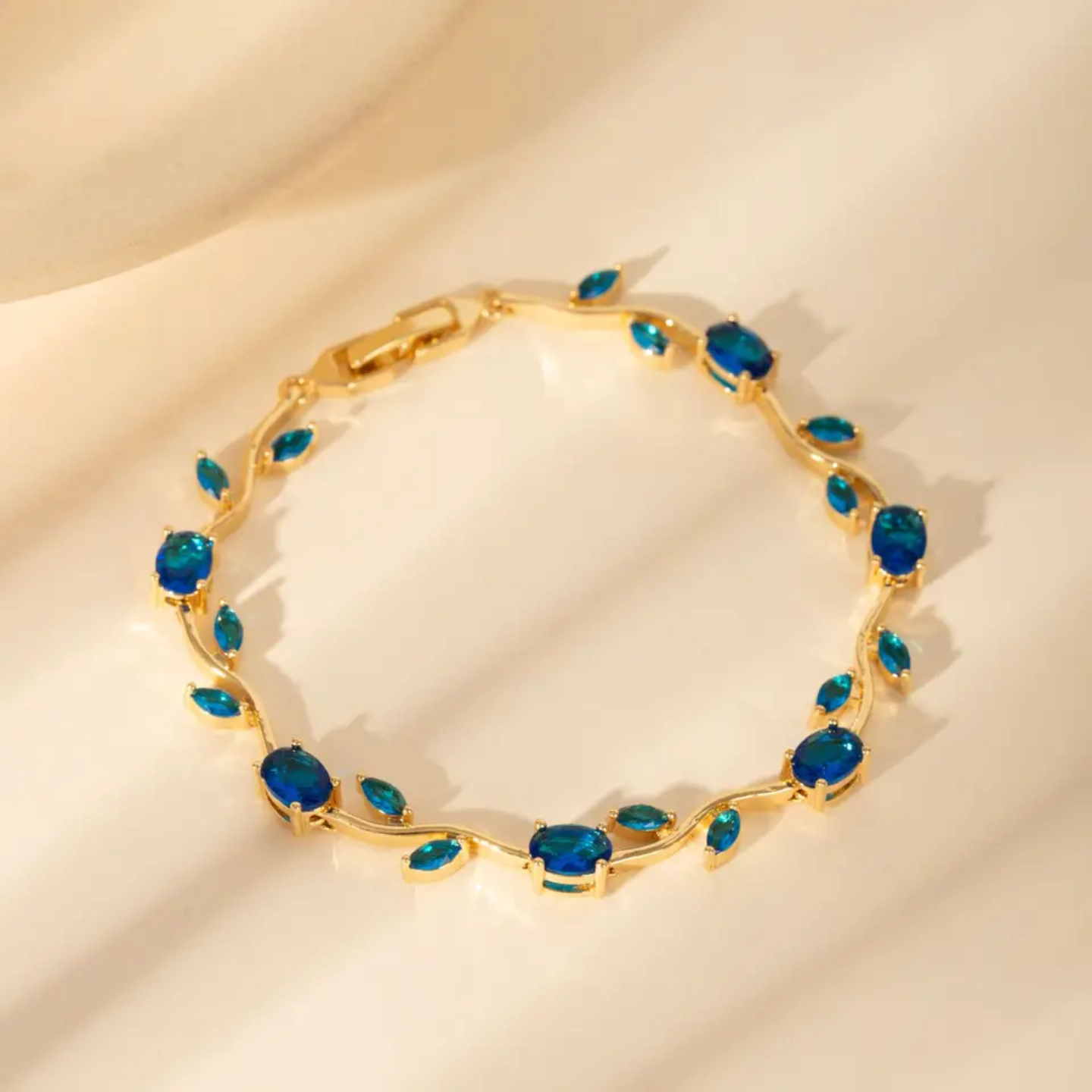 Pulsera con piedras azules