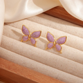 Aretes Mariposa Rosa