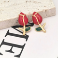 Aretes Tulipán Rojo