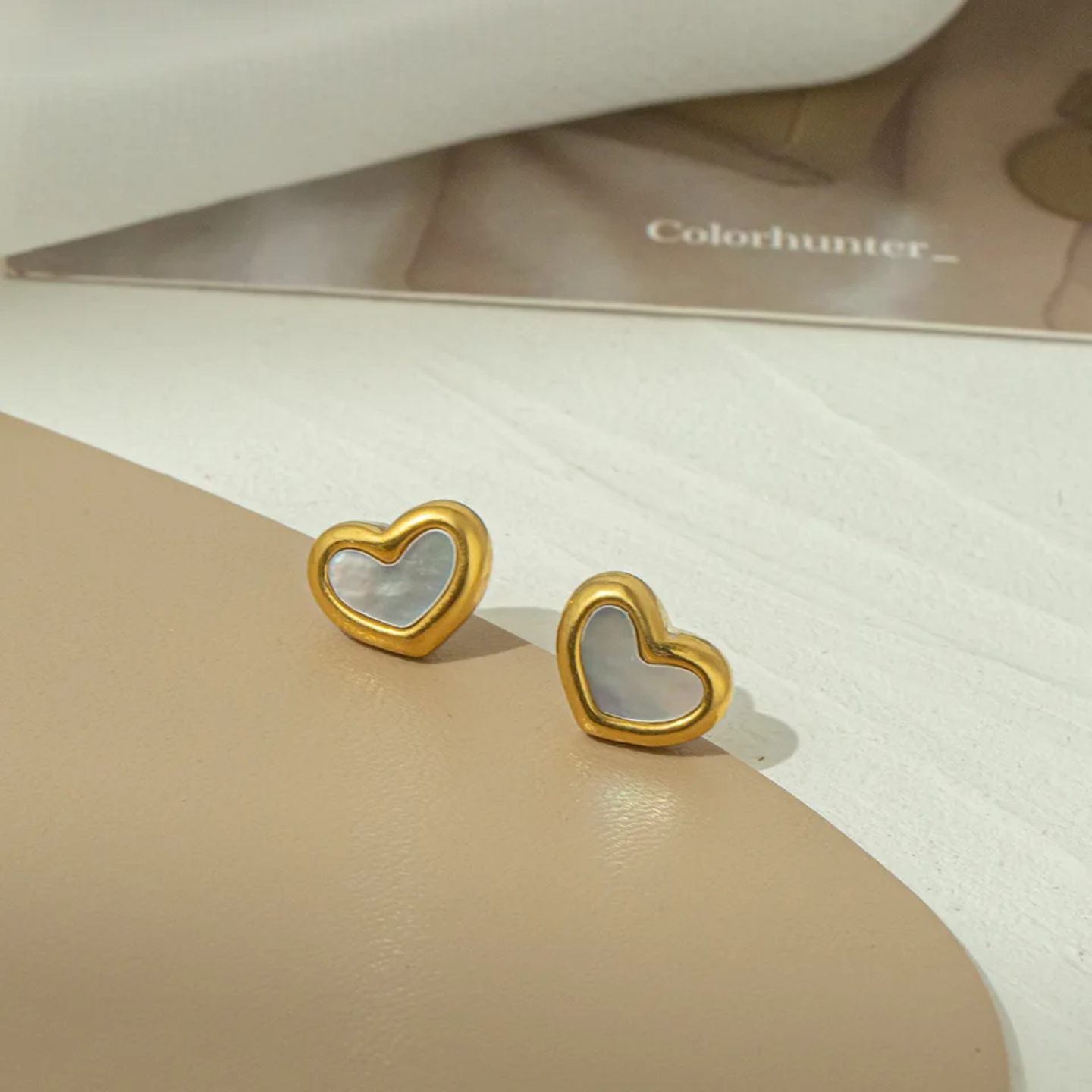 Aretes Corazón Nácar
