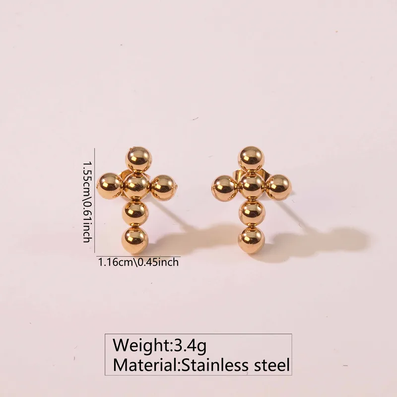Aretes Cruz de Perlas