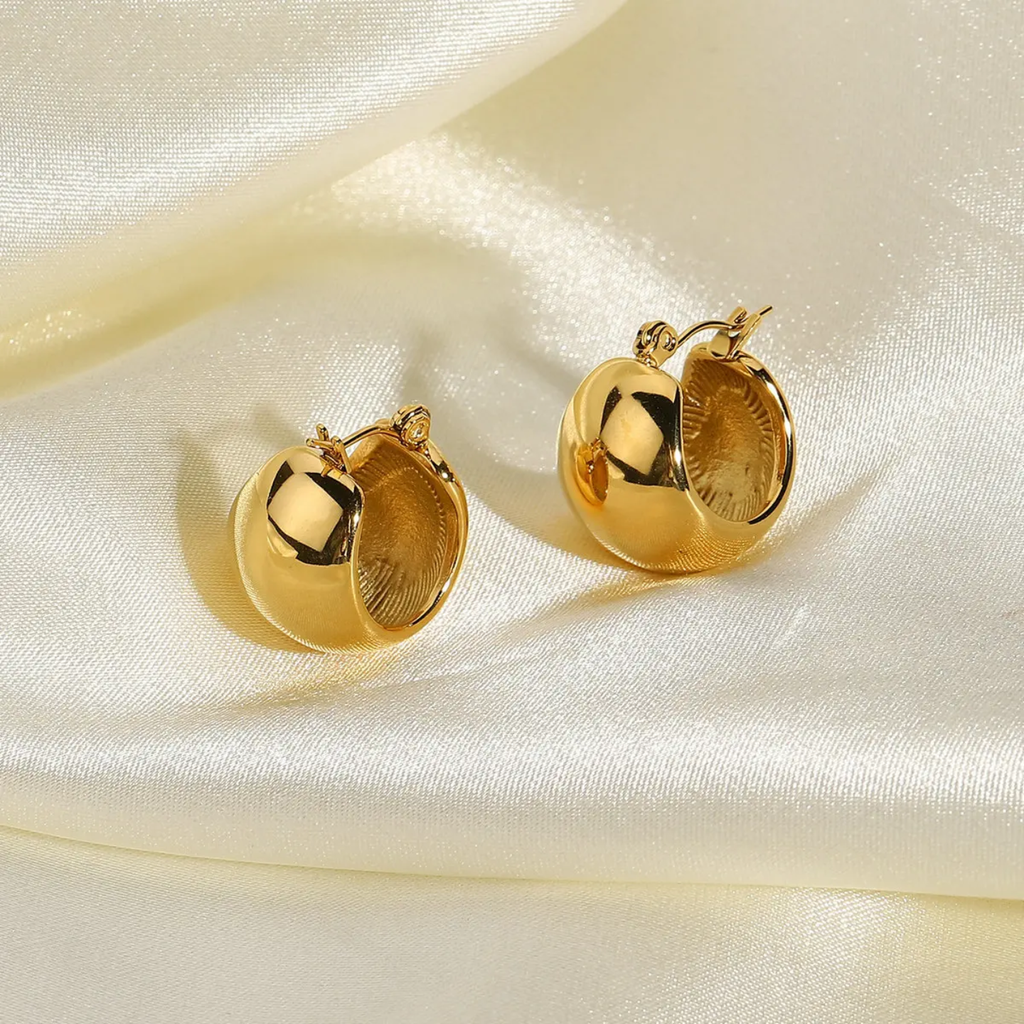Aretes Esfera Dorada