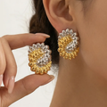 Aretes Girasol Bicolor