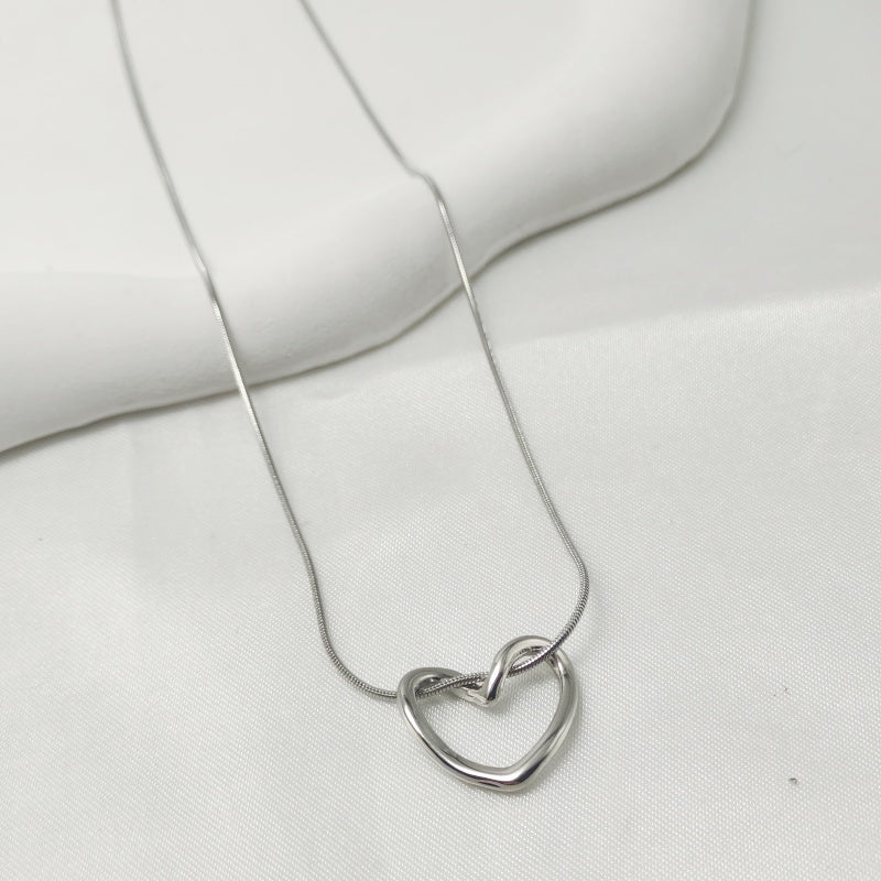Cadena con corazón Plateada