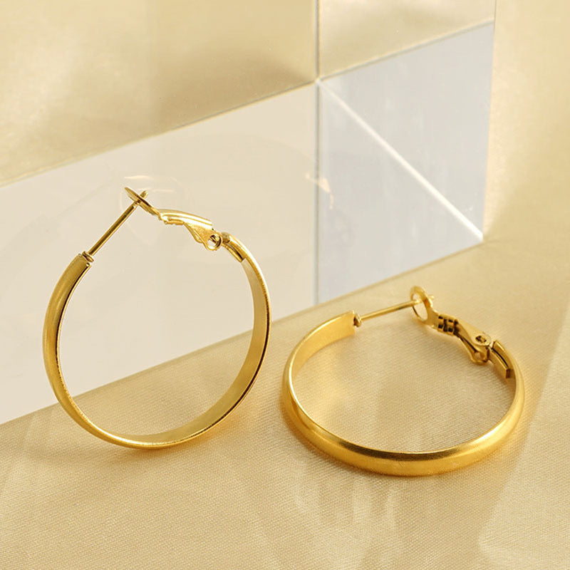 Aretes Argolla Plana Grande