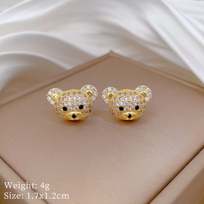 Aretes Osito con Cristales