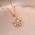 Cadena de flor rosa giratoria