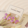 Aretes de flor (purpura)