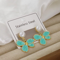 Aretes de flor (aqua)