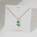 Cadena de tulipan azul