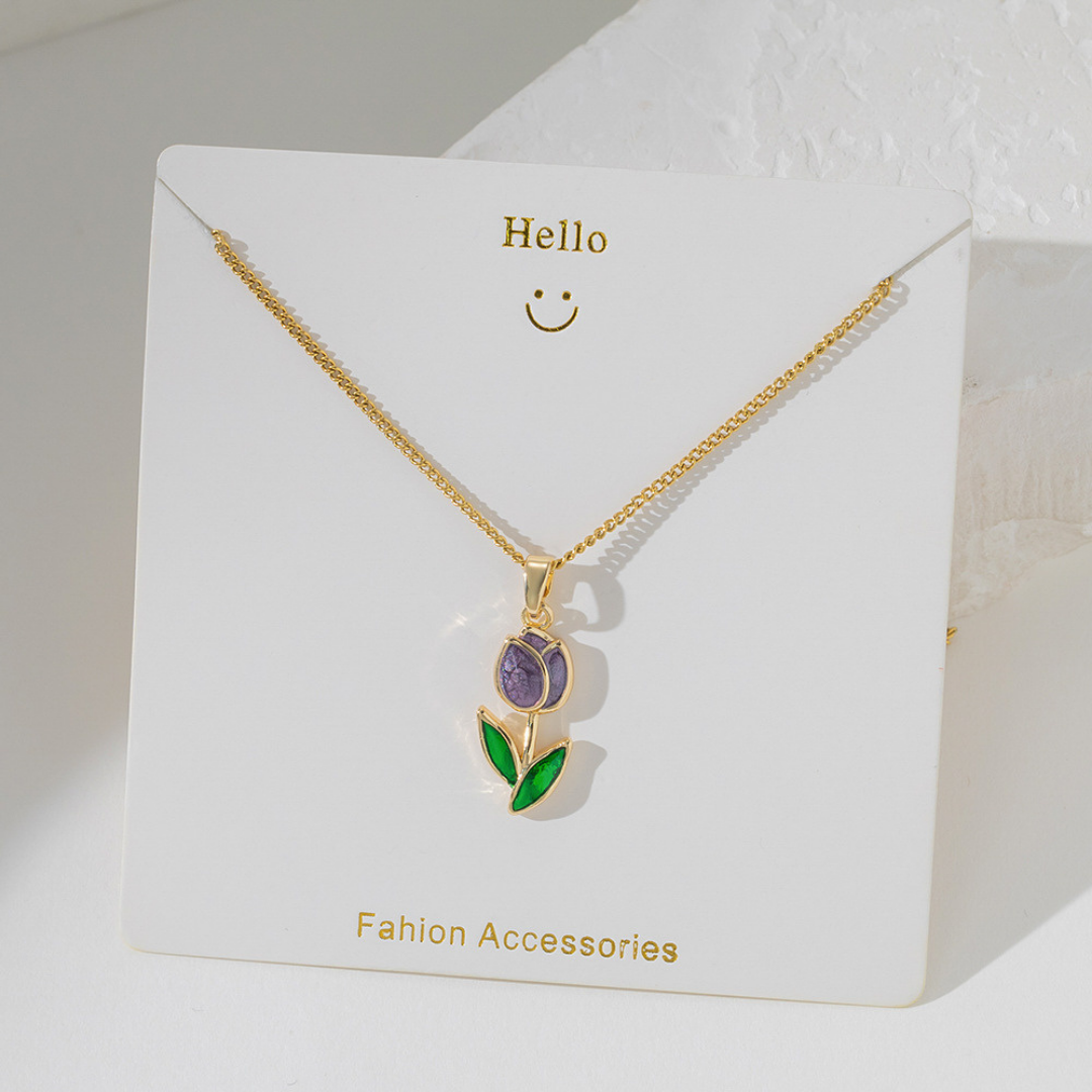 Cadena de tulipan morado