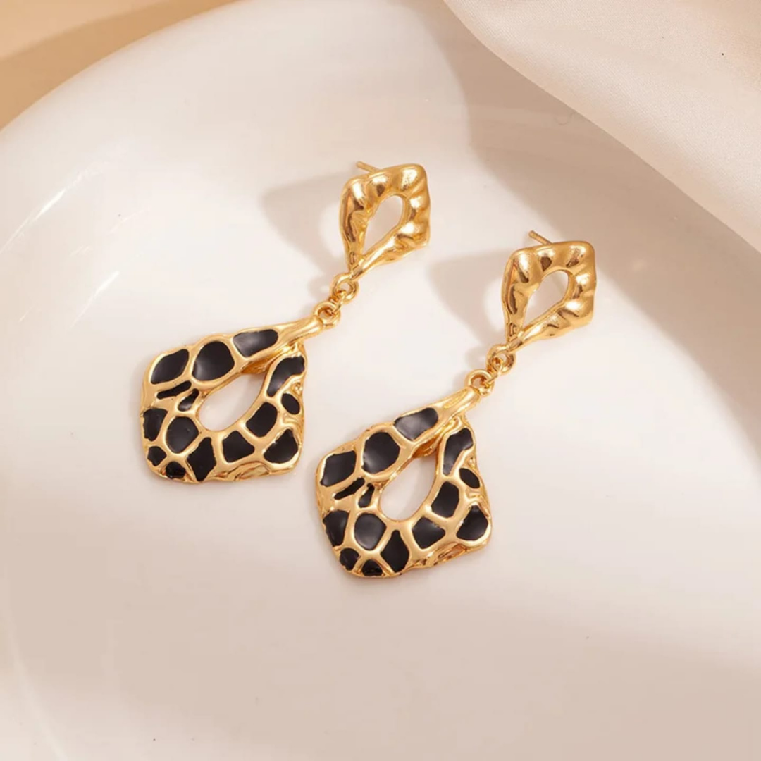 Aretes Mosaico Negro