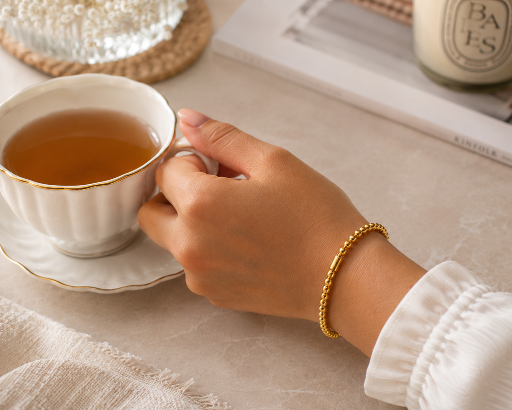 Pulsera Bolas Lisas Dorada