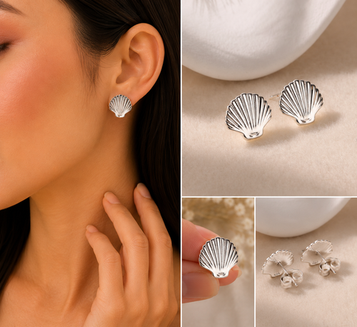 Aretes Concha Marina Lisa