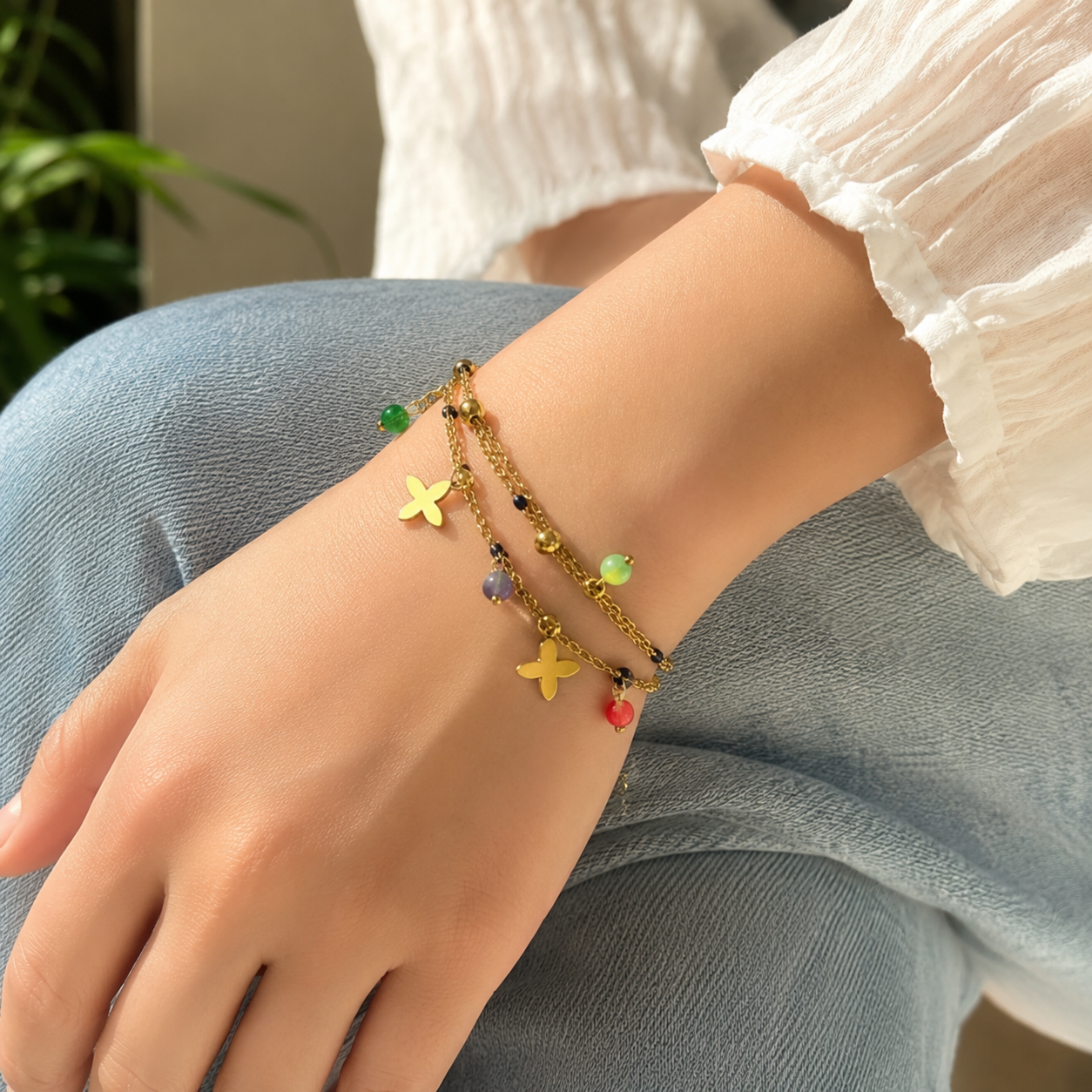 Pulsera dorado varios colores