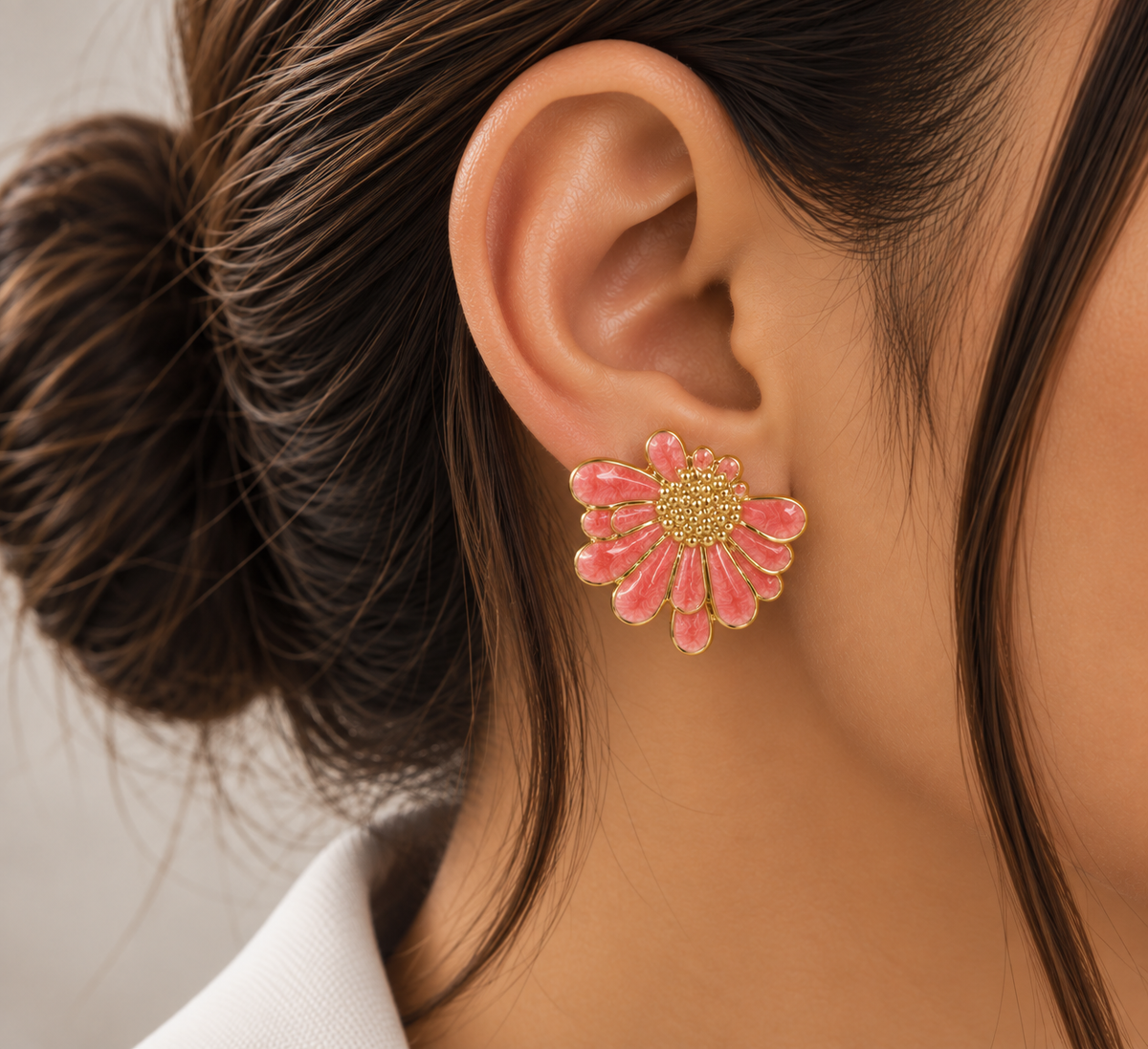 Aretes de Margarita Coral