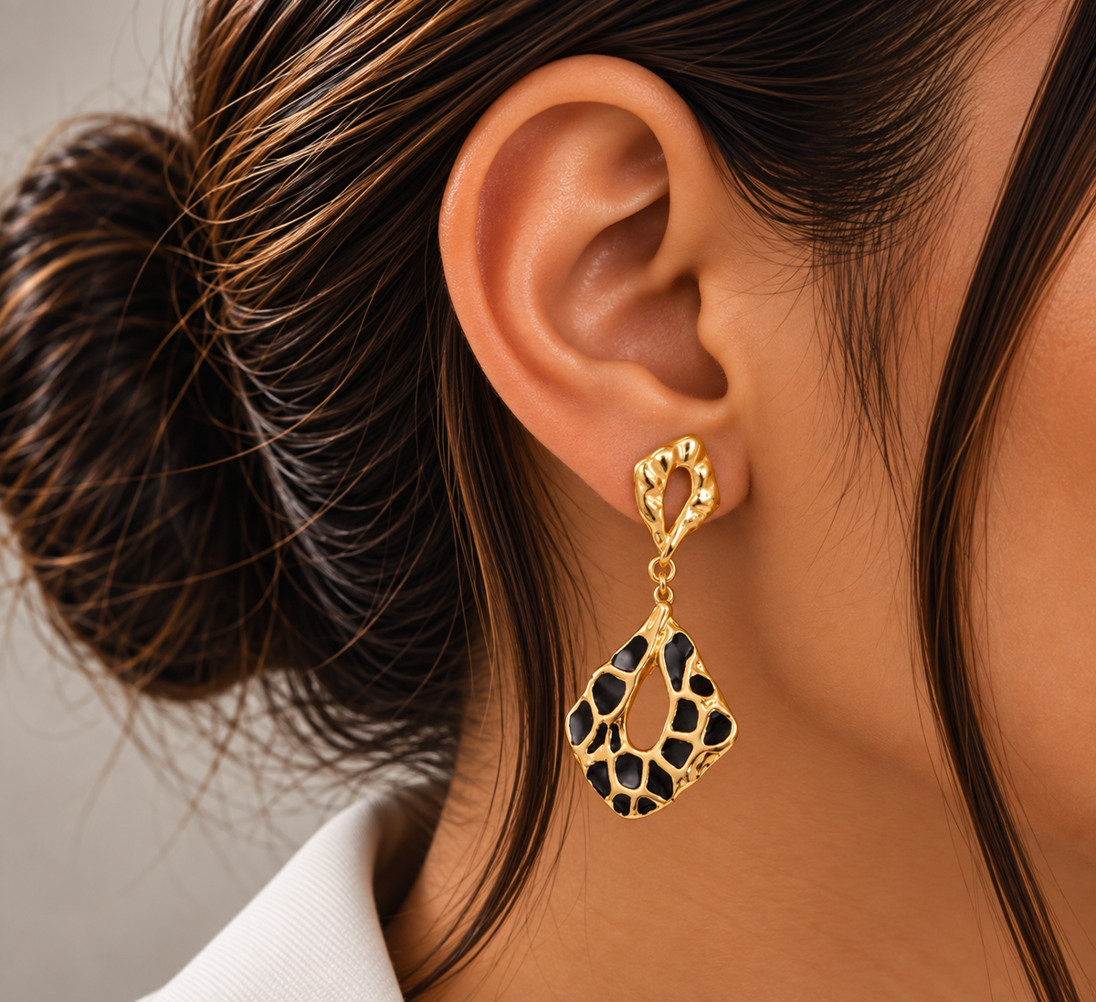 Aretes Mosaico Negro