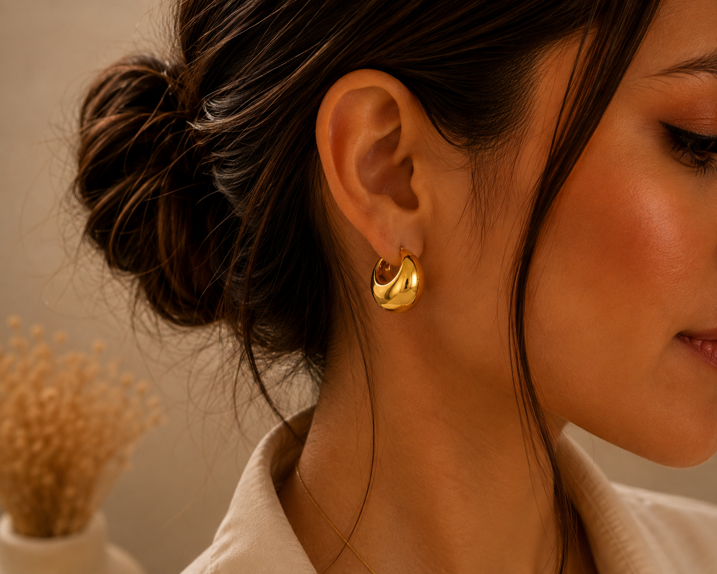 Aretes Cúpula Dorada