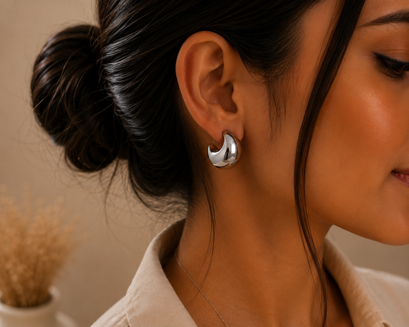 Aretes Cúpula Plateada