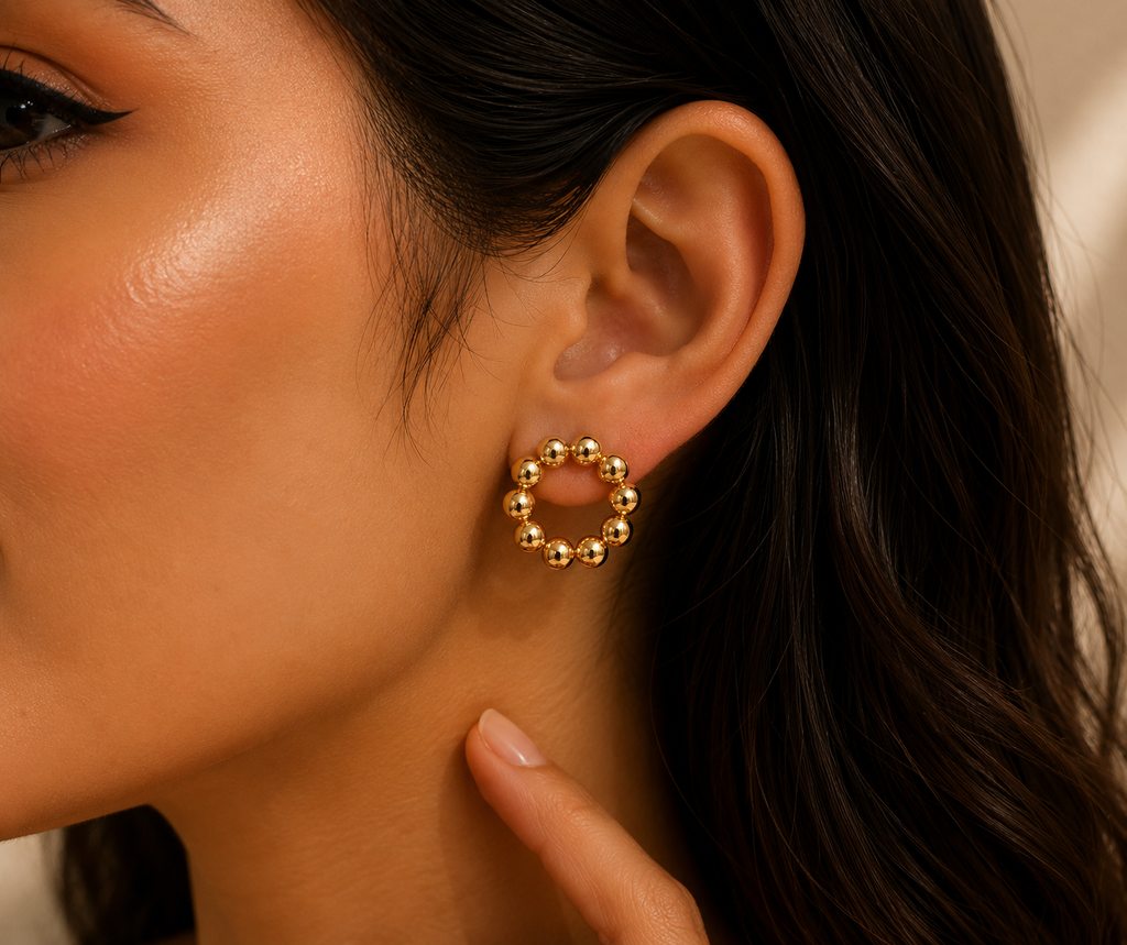 Aretes Círculo de Perlas