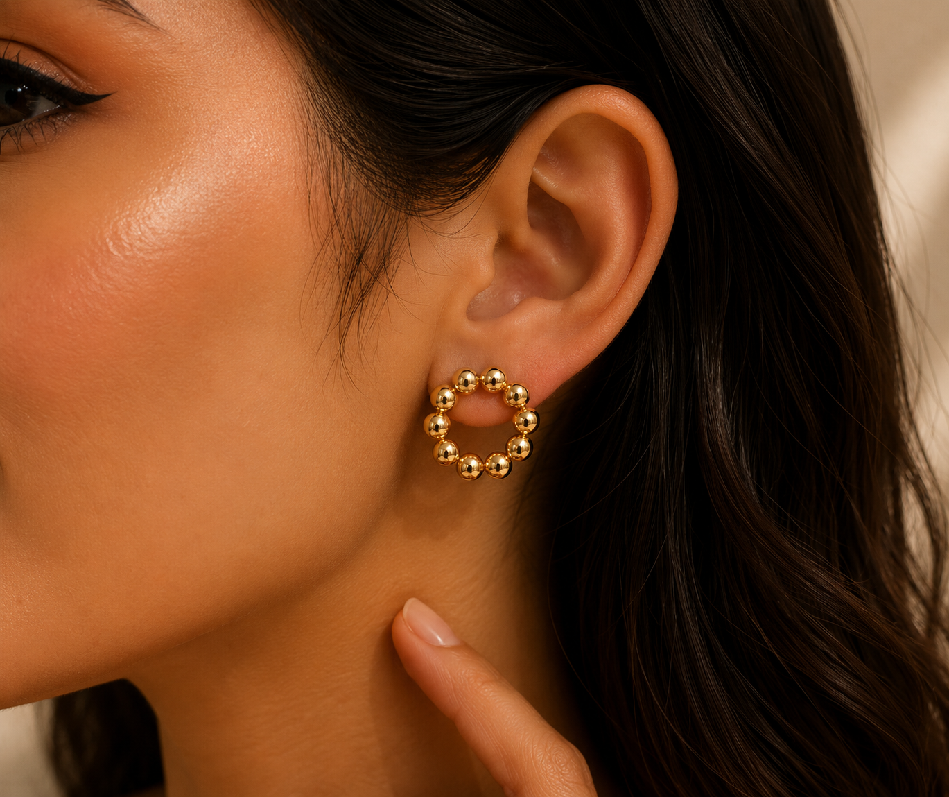 Aretes Círculo de Perlas