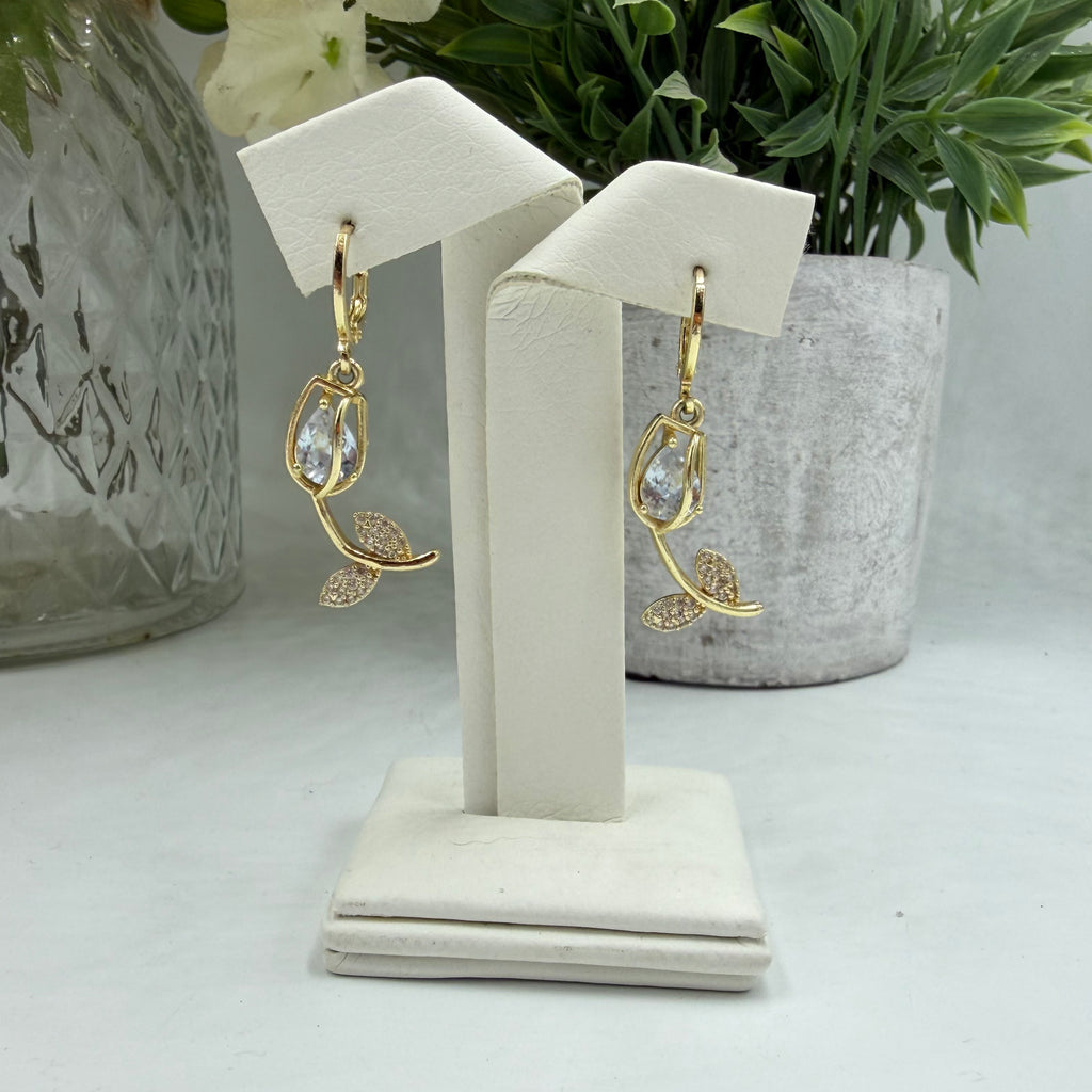 Conjunto de Tulipán (Cadena y Aretes)