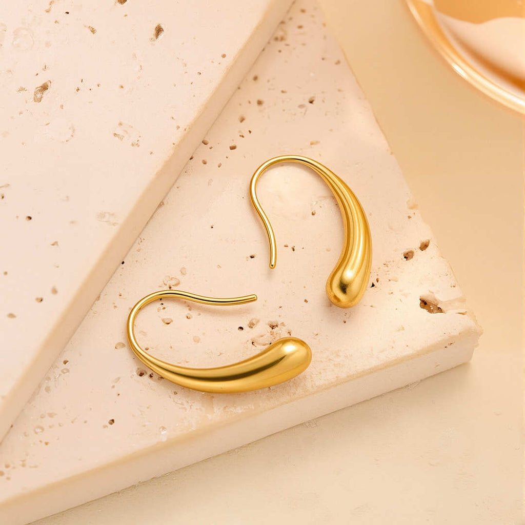 Aretes Gancho Gota Grande