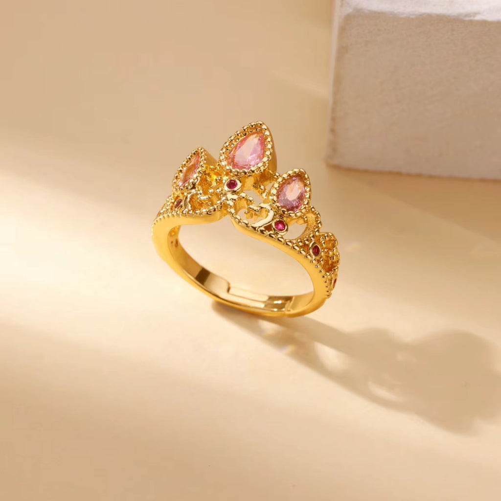 Anillo Corona dorada