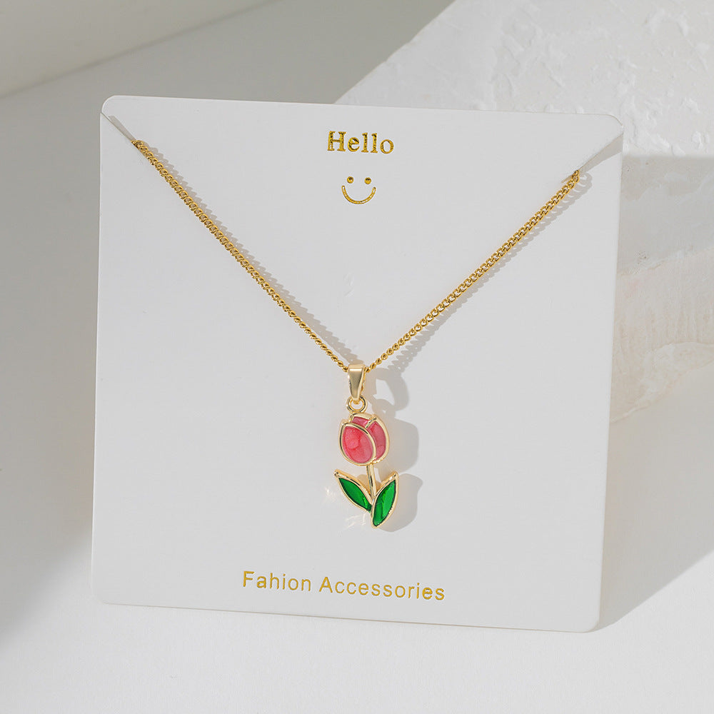 Cadena de tulipan fucsia