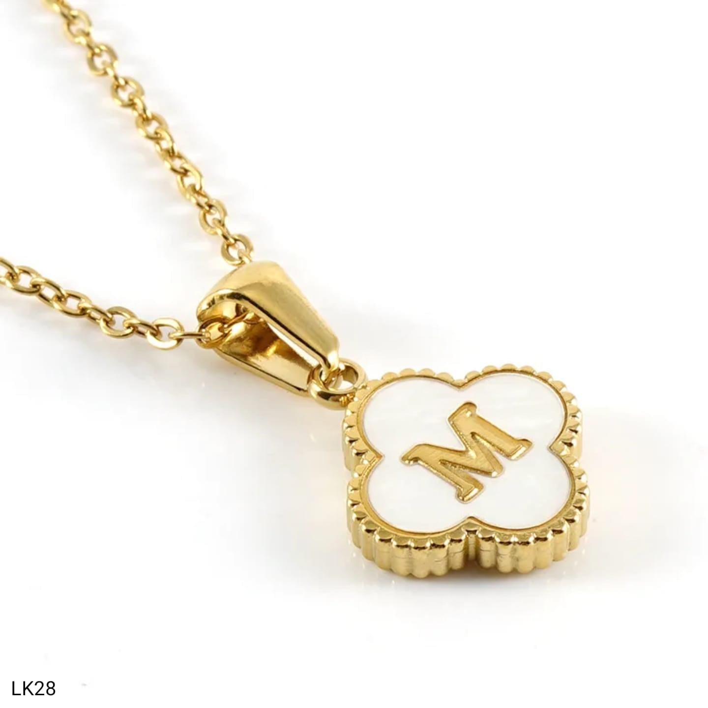 Cadena Trébol con Inicial M