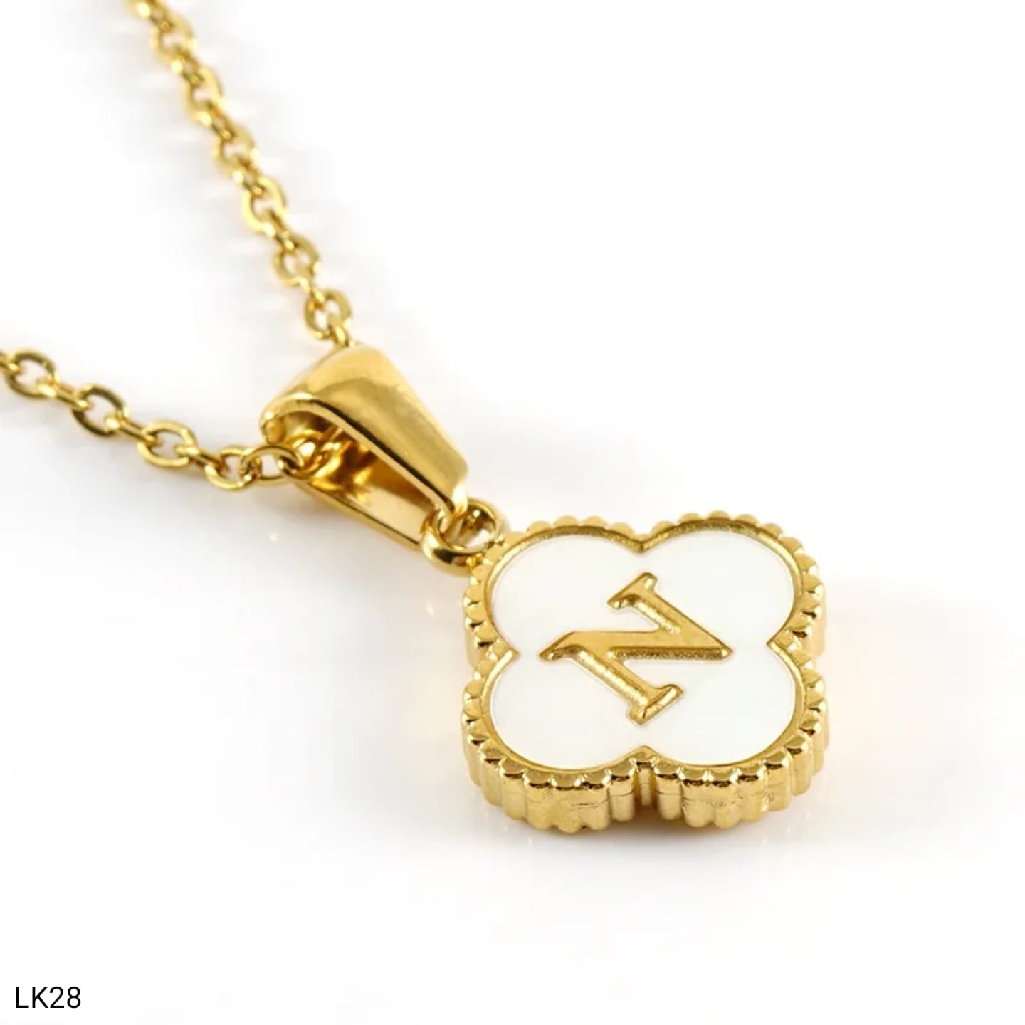 Cadena Trébol con Inicial N