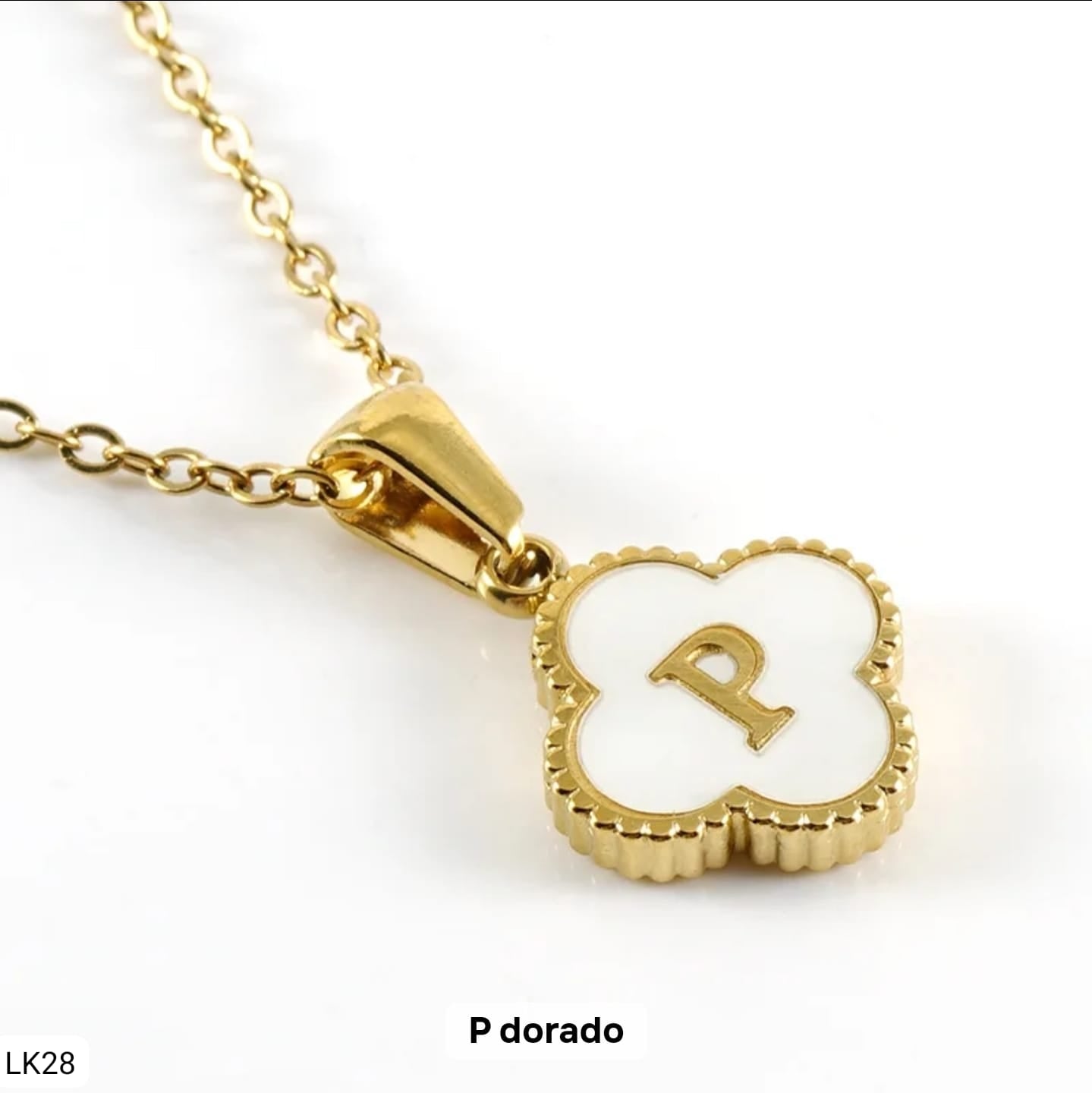 Cadena Trébol con Inicial P
