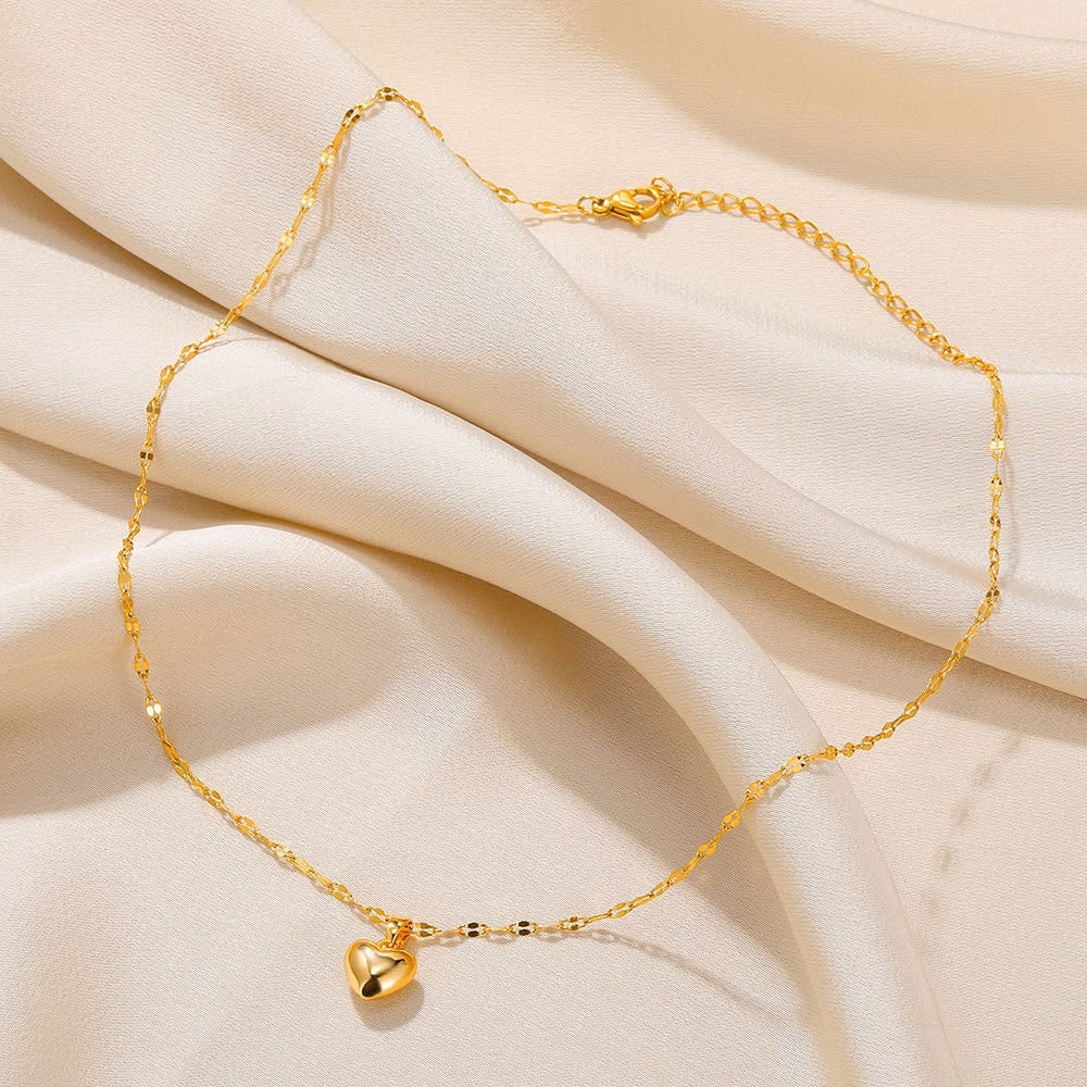 Cadena con Corazón Pequeño Dorado