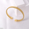 Brazalete Abierto Espiral Enrollado Dorado