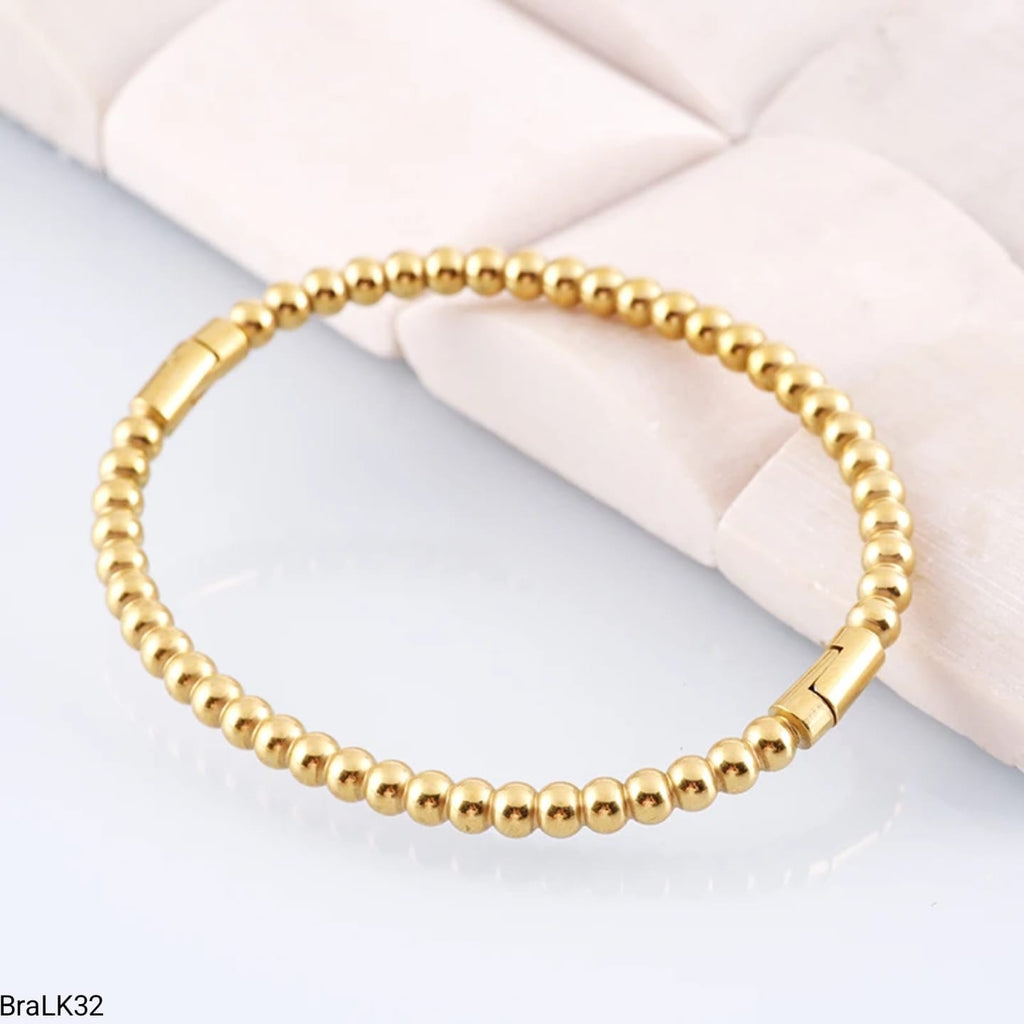 Pulsera Bolas Lisas Dorada