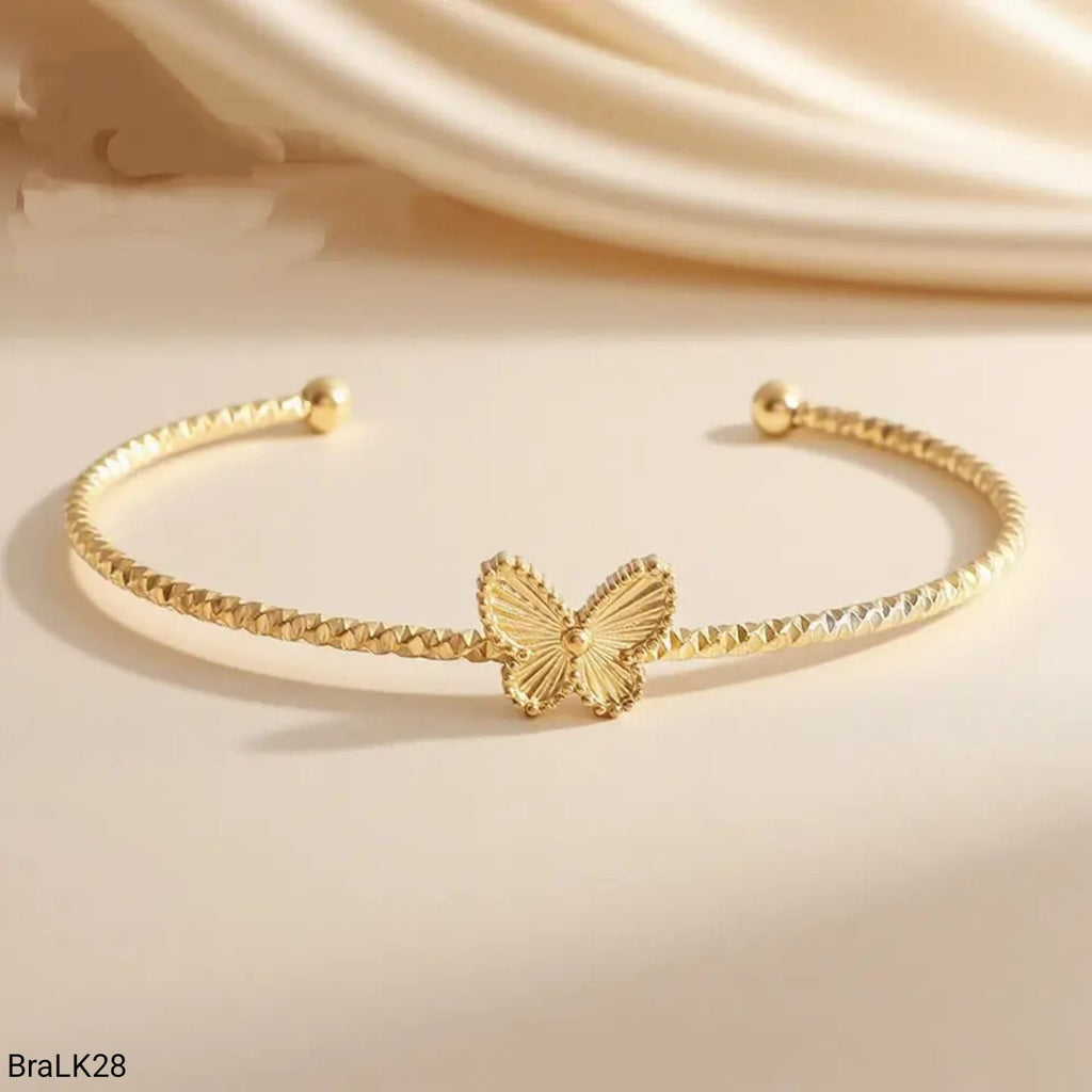 Brazalete Abierto Mariposa Dorado