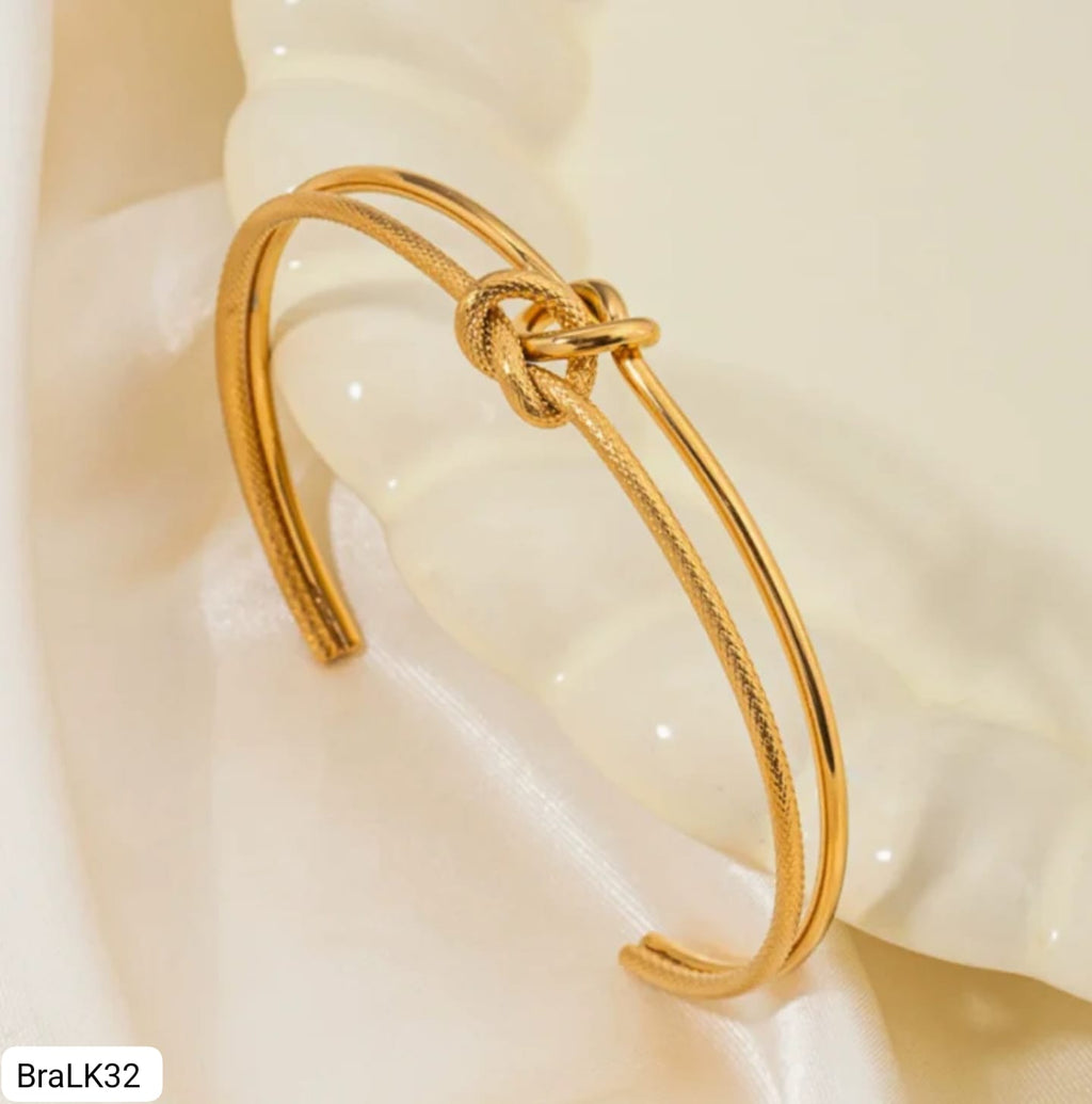 Brazalete Doble Nudo Marinero Dorado