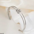 Brazalete Doble Nudo Marinero Plateado
