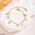 Pulsera Cadena Mariposas y Bolas Dorada