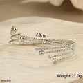 Brazalete Multibanda Texturizado Plateado