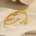 Brazalete Multibanda Texturizado Dorado