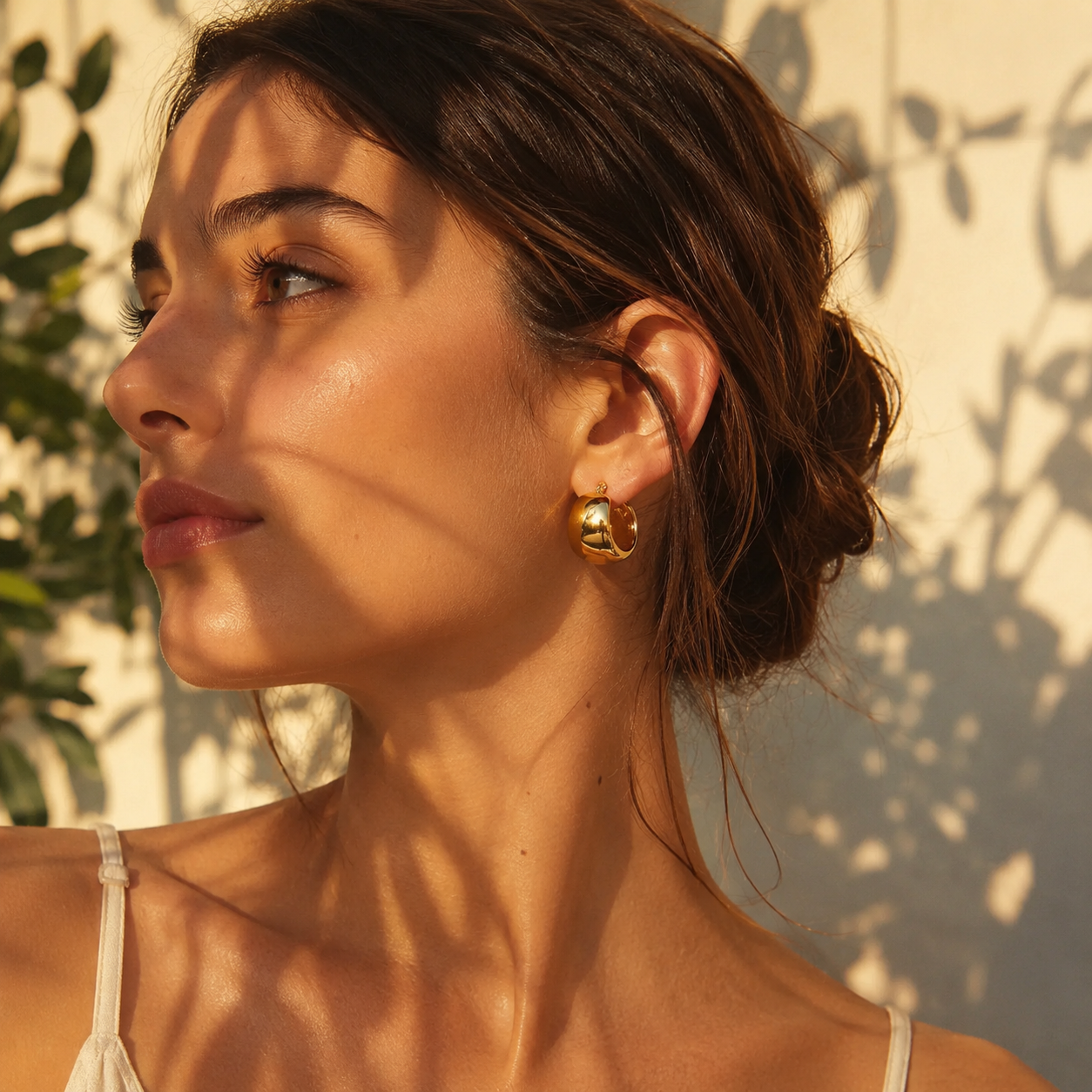 Aretes Esfera Dorada