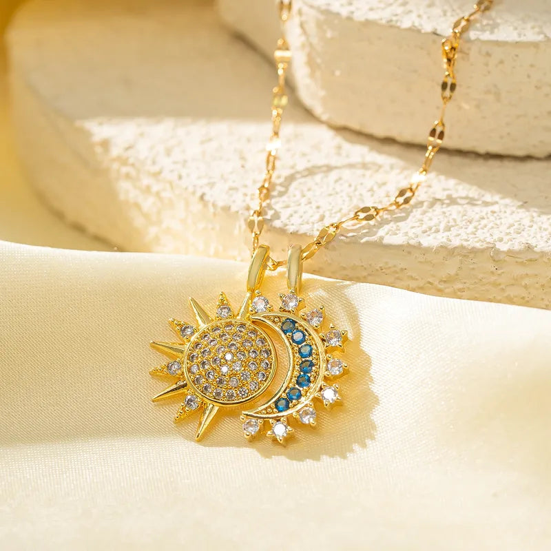 Cadena de Sol y luna Doble dije