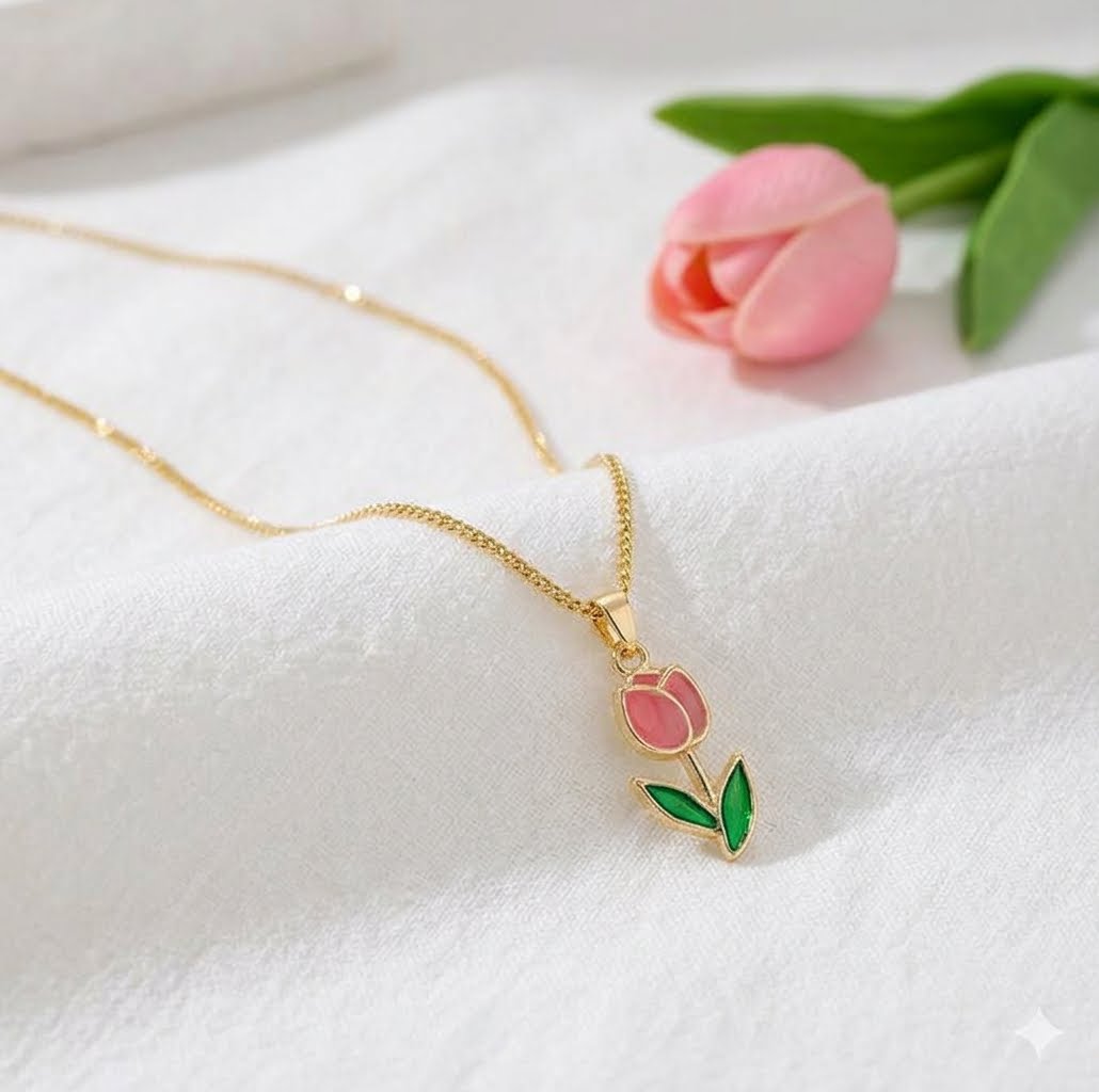 Cadena de tulipan fucsia
